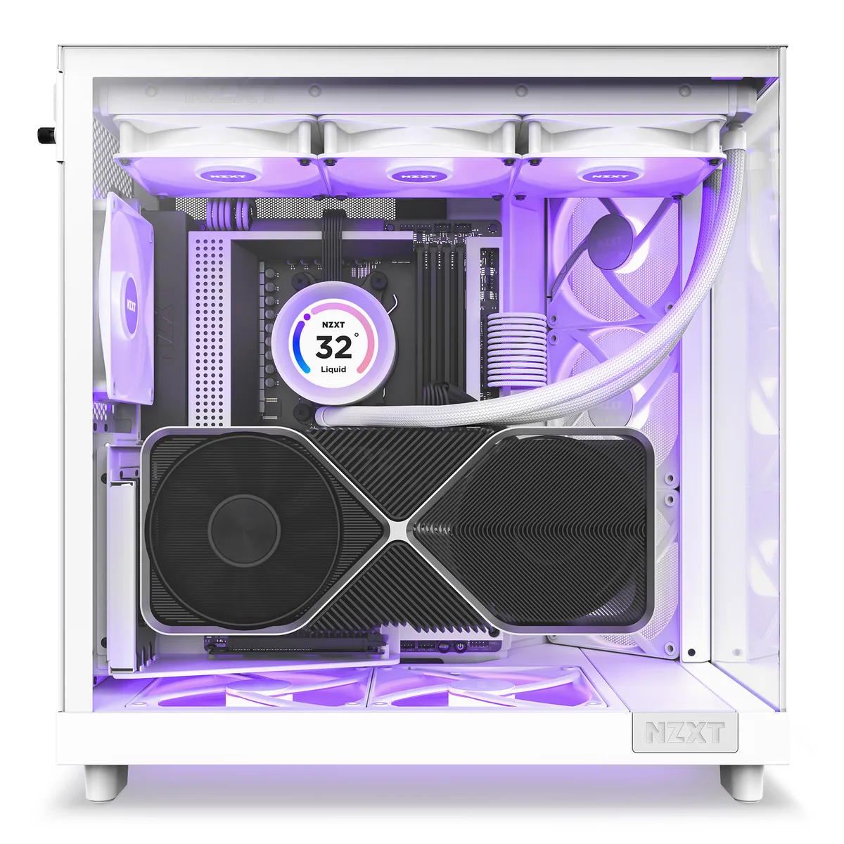 NZXT H6 Flow RGB Mid-Tower Case - White 13