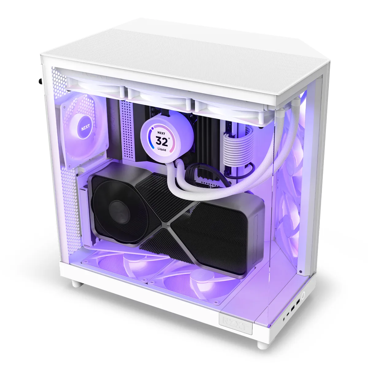NZXT H6 Flow RGB Mid-Tower Case - White 15