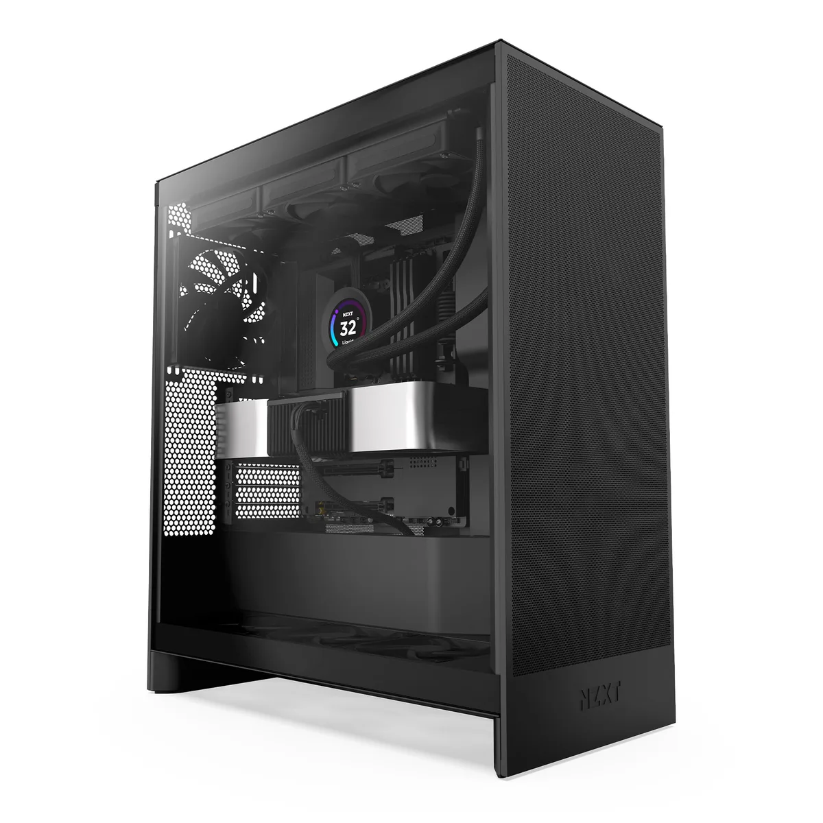 NZXT H7 Flow (2024) Mid Tower Tempered Glass PC Gaming Case White 2