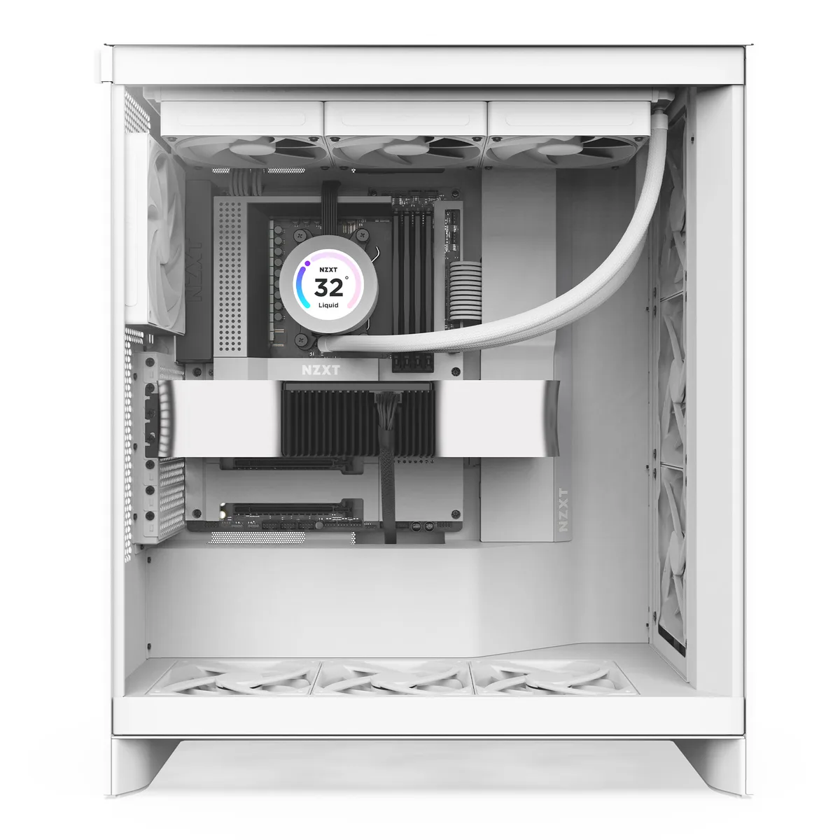NZXT H7 Flow (2024) Mid-Tower Case - All White 4