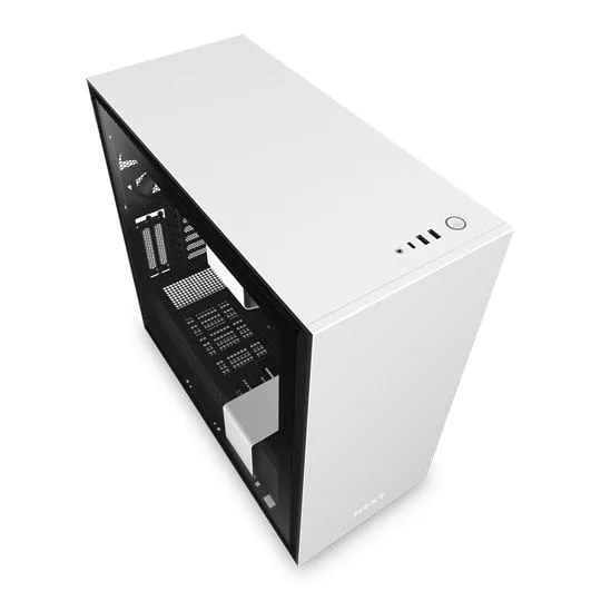 NZXT White H710i Smart Mid Tower Windowed PC Gaming Case 3