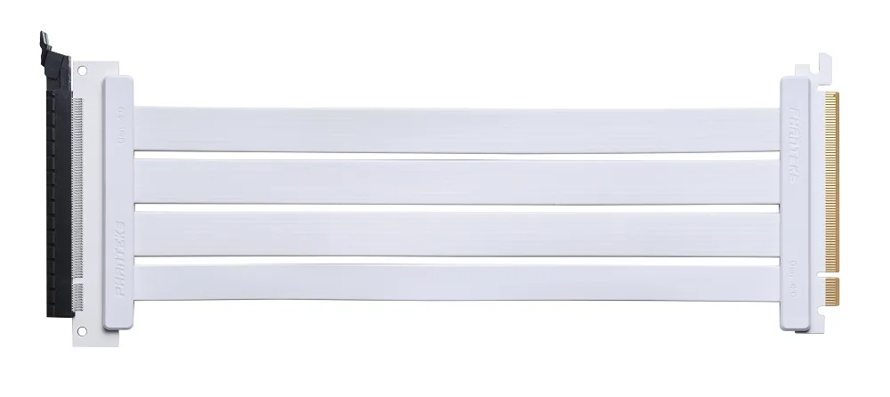 Phanteks 300 mm  Flatline PCI-E 4.0 x16 Riser Cable 180° Adapter - White 2