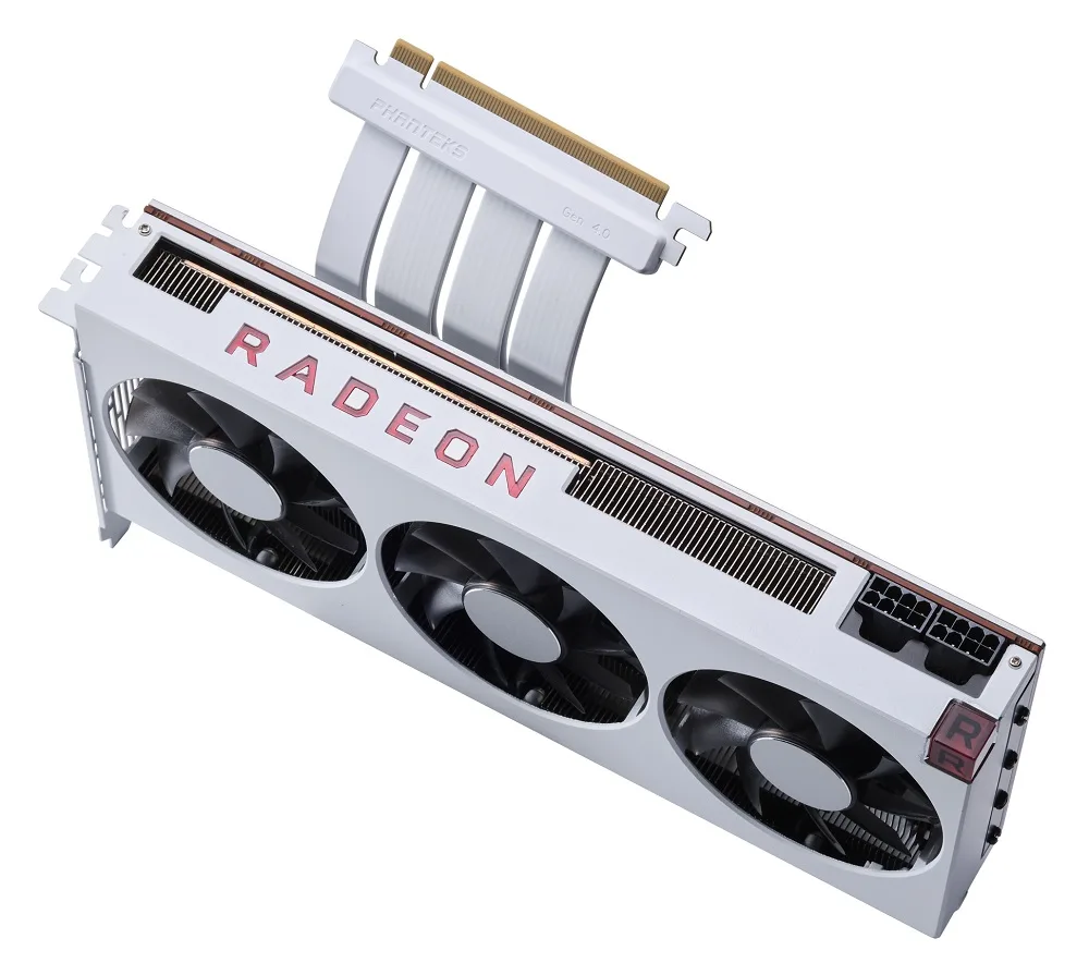 Phanteks 300 mm  Flatline PCI-E 4.0 x16 Riser Cable 180° Adapter - White 3