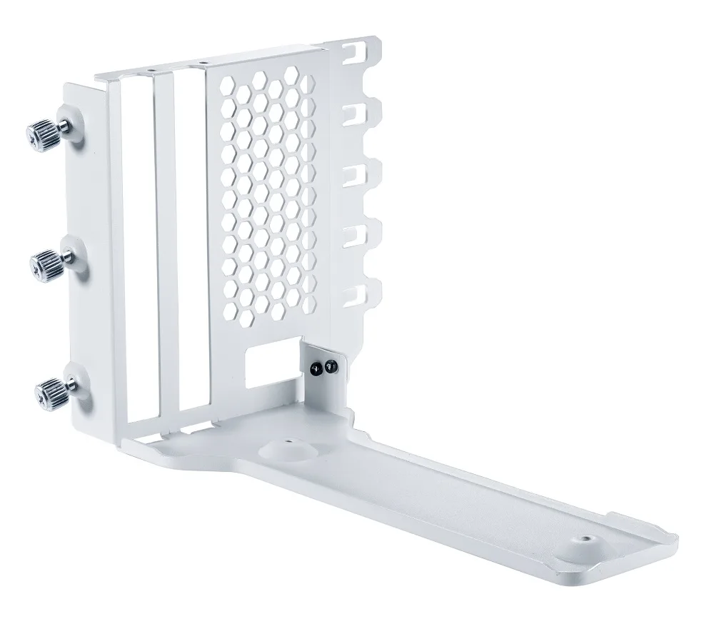 Phanteks Vertical GPU Bracket, 220 mm Flatline PCI-E 4.0 x16 Riser Cable kit, White II 3