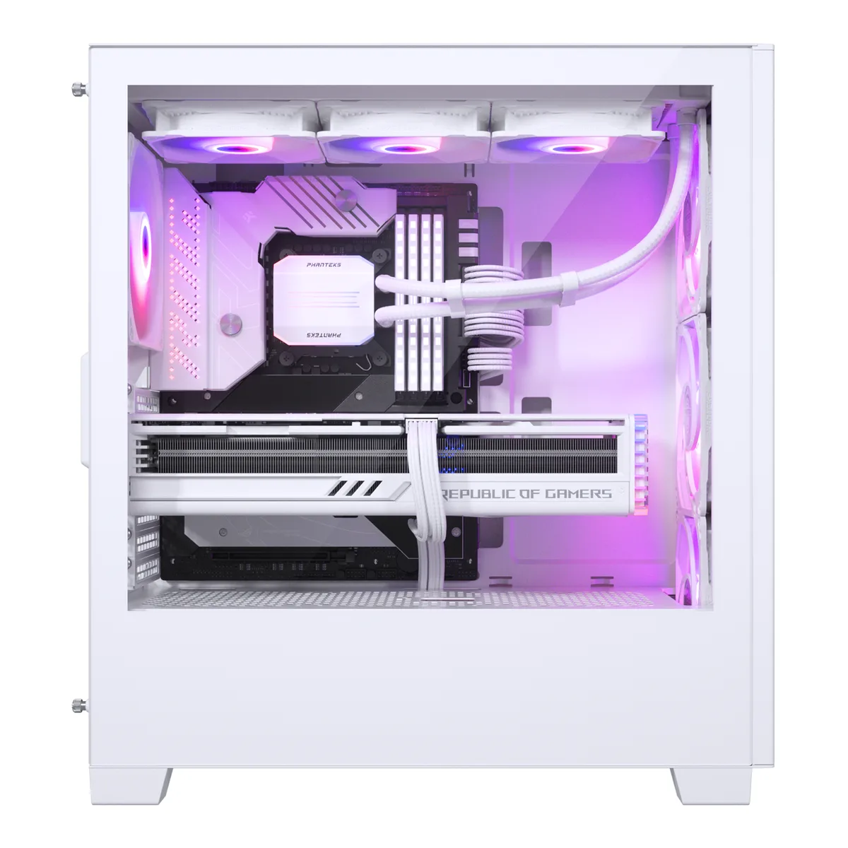 Phanteks XT Pro Ultra ATX Case Tempered Glass Window, White 4