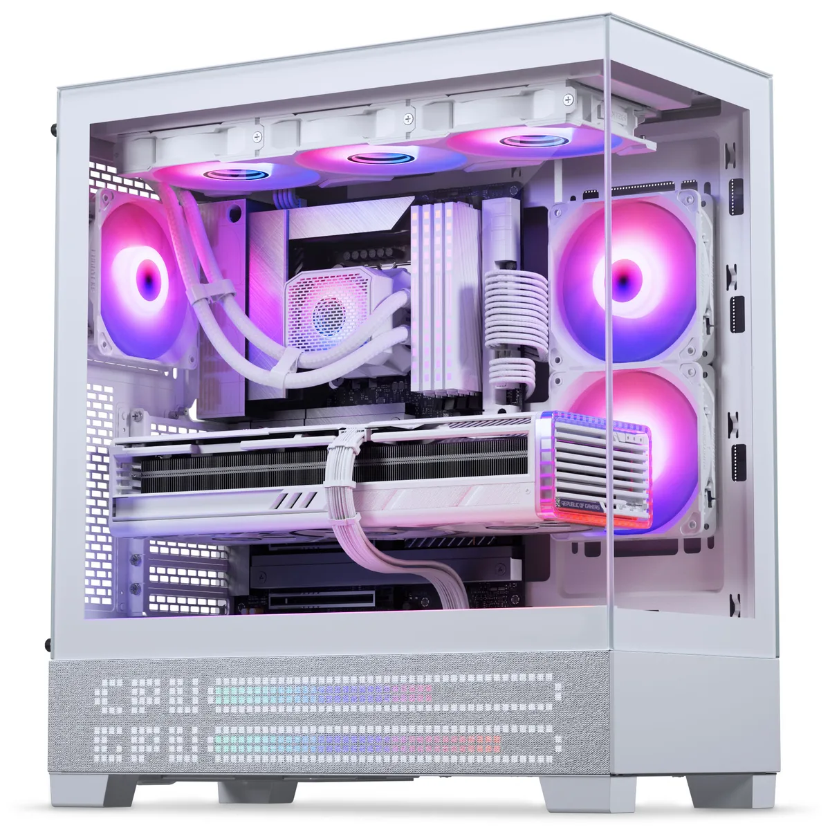 Phanteks XT View ATX Case Tempered Glass Windows, White 10