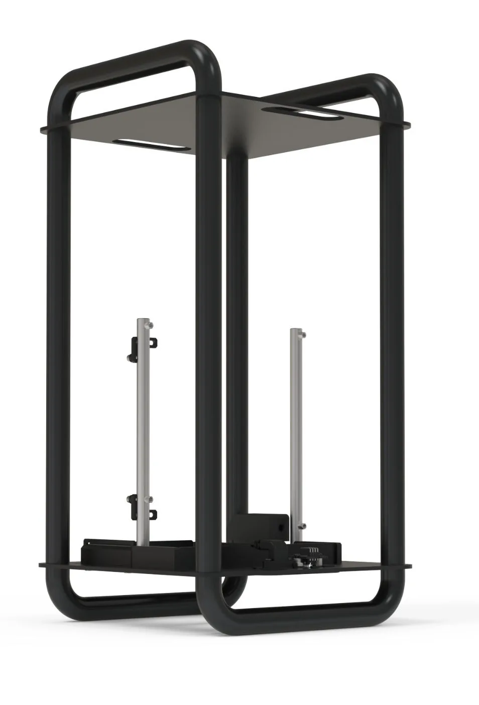 Streacom DA6 SFF Vertical Open Frame Steel PC Case - Black 2