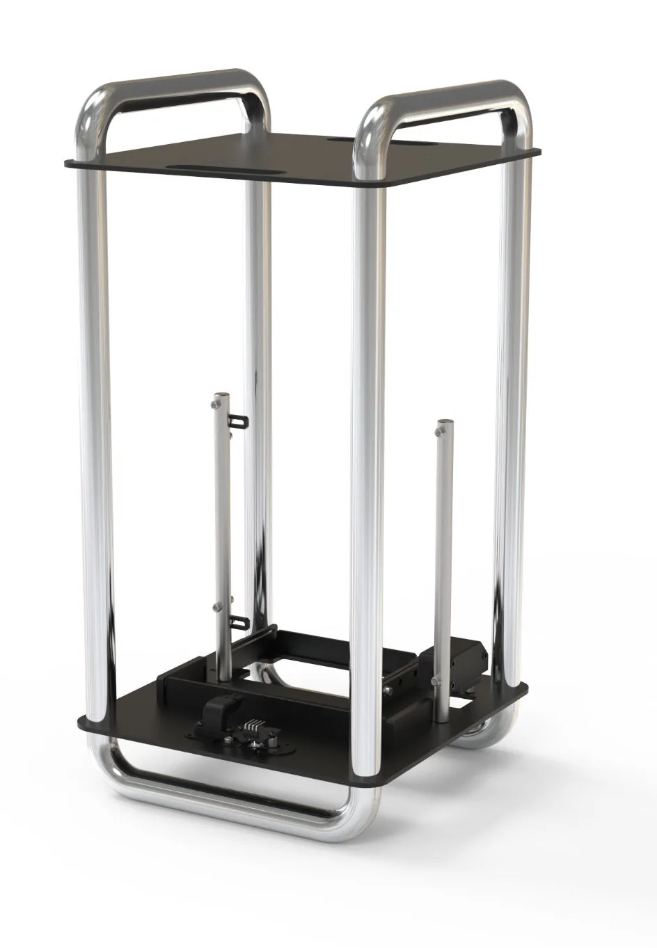 Streacom DA6 SFF Vertical Open Frame Steel PC Case - Chrome 3