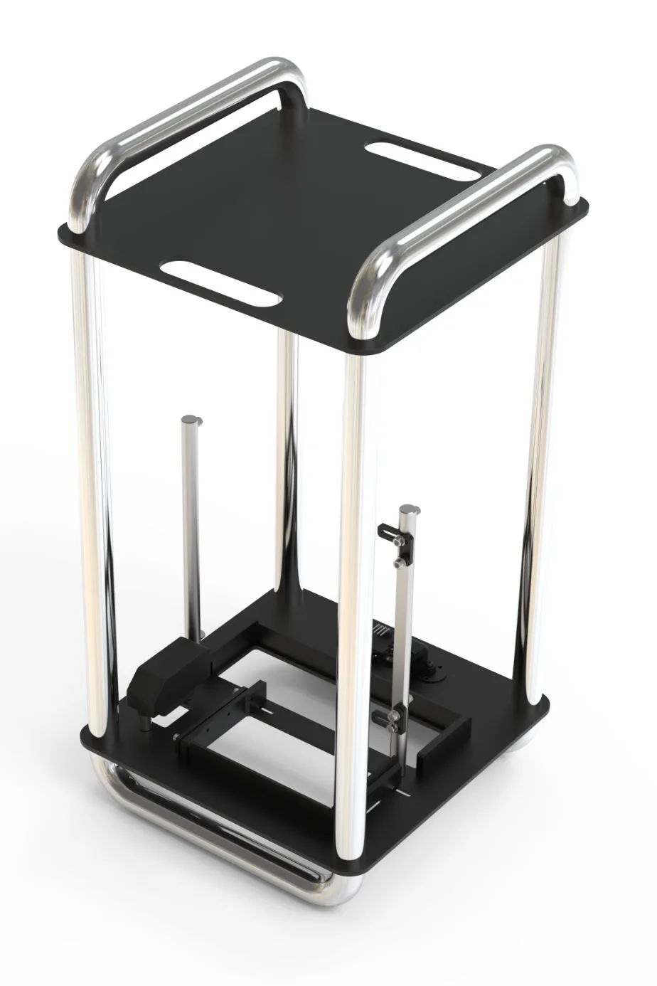 Streacom DA6 SFF Vertical Open Frame Steel PC Case - Chrome 4