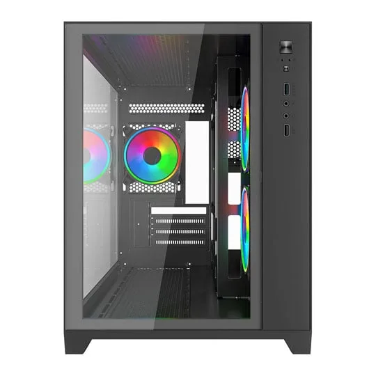 Vida Akira V2 Black Tempered Glass Micro-ATX PC Gaming Case 3