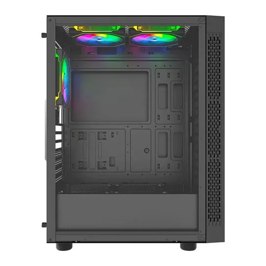 Vida Aperion Black Tempered Glass Micro-ATX PC Gaming Case 2