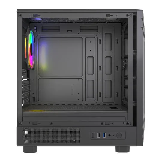 VIDA Apollo M Black Tempered Glass Micro-ATX PC Gaming Case 2
