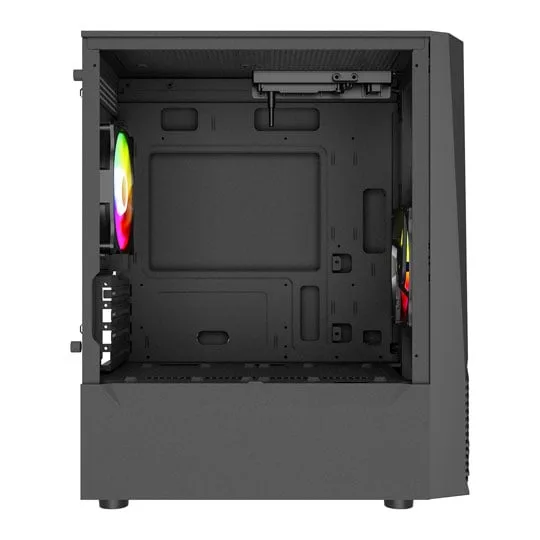 VIDA Genesis Black Tempered Glass Micro-ATX PC Gaming Case 2