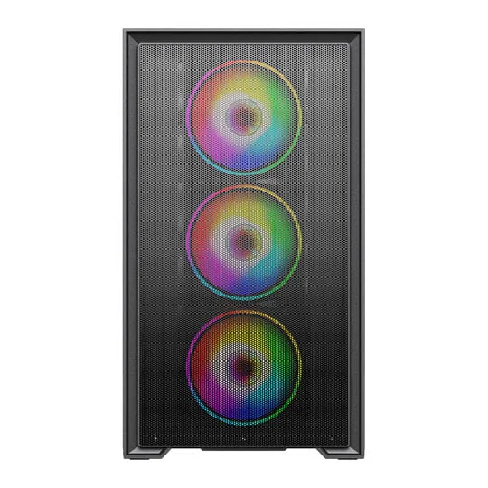 Vida Notus Black Tempered Glass Micro-ATX PC Gaming Case 3