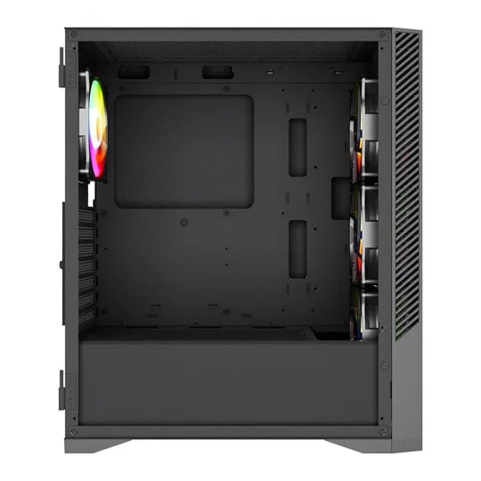 VIDA Typhoon Black Tempered Glass ATX PC Gaming Case 2