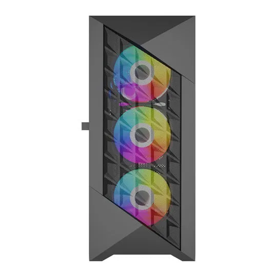 VIDA Typhoon Black Tempered Glass ATX PC Gaming Case 3