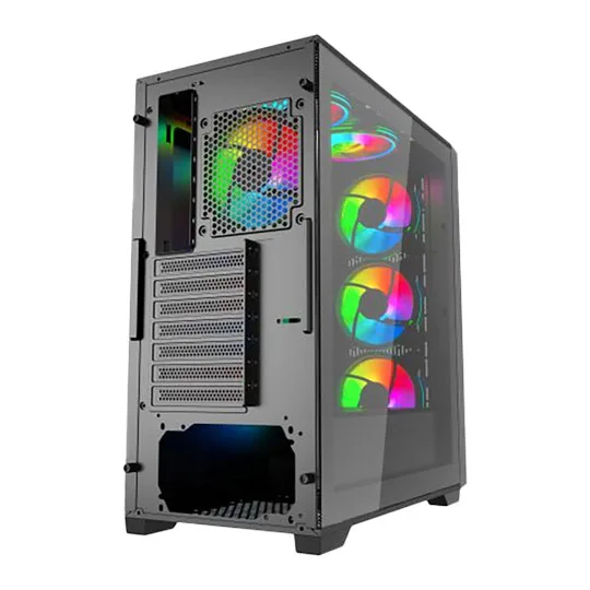 VIDA Versa Black Tempered Glass Mid Tower Chassis 3