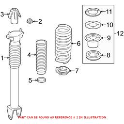 Shock Absorber Nut (Without Air Suspension)