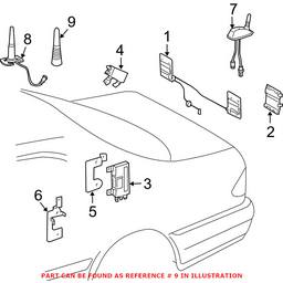 Genuine Mercedes-Benz Radio Antenna Cover 202827003164