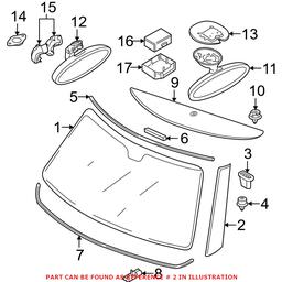 Windshield Molding - Front Driver Side