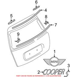 Mini Emblem - Hatch/Split Door (COOPER) 51142755617