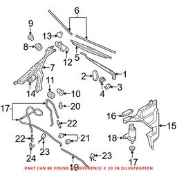 Mini Windshield Washer Nozzle 61667146378