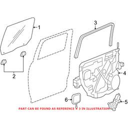 Window Channel – Rear Driver Side Genuine Ram 55372137AH