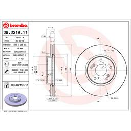 Honda Disc Brake Rotor - Front (293mm) 45251T8MG01 Brembo