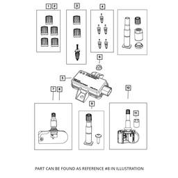 Fiat Tire Pressure Monitoring System (TPMS) Sensor 1AMTP3350A