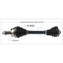 CV Axle Shaft - Front Driver Side (Updated Design)