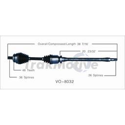 CV Axle Shaft – Front Passenger Side Surtrack VO-8032