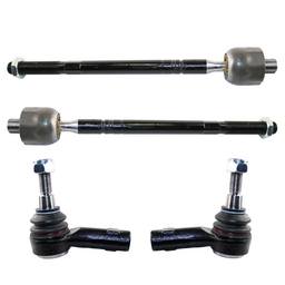 Audi Porsche Volkswagen Steering Tie Rod End Kit - Front (Inner and Outer) (Forged Steel)