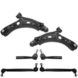 Fiat Suspension Control Arm Kit - Front (Lower Control Arm) (Outer Tie Rod End) (Front Stabilizer Bar Link)