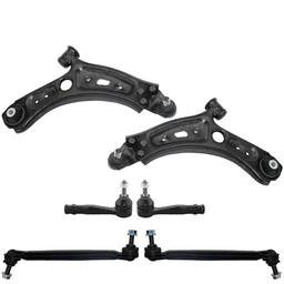 Fiat Suspension Control Arm Kit - Front (Lower Control Arm) (Outer Tie Rod End) (Front Stabilizer Bar Link)