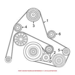 Mercedes Accessory Drive Belt 0029936596 Genuine Mercedes-Benz 0029936596