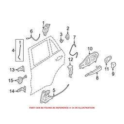 Door Hinge = Rear Passenger Side Lower Genuine BMW 41007377550
