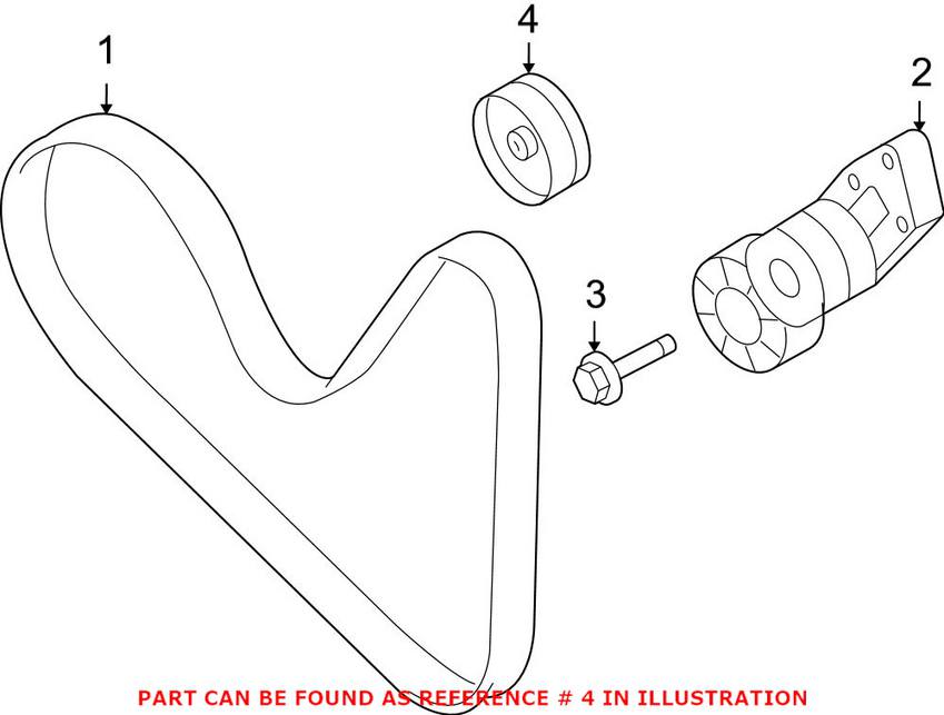 Audi VW Serpentine Belt Idler Pulley 022145276F