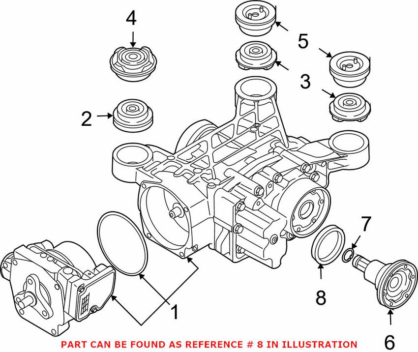 VW CV Axle Shaft Seal 02D525596F