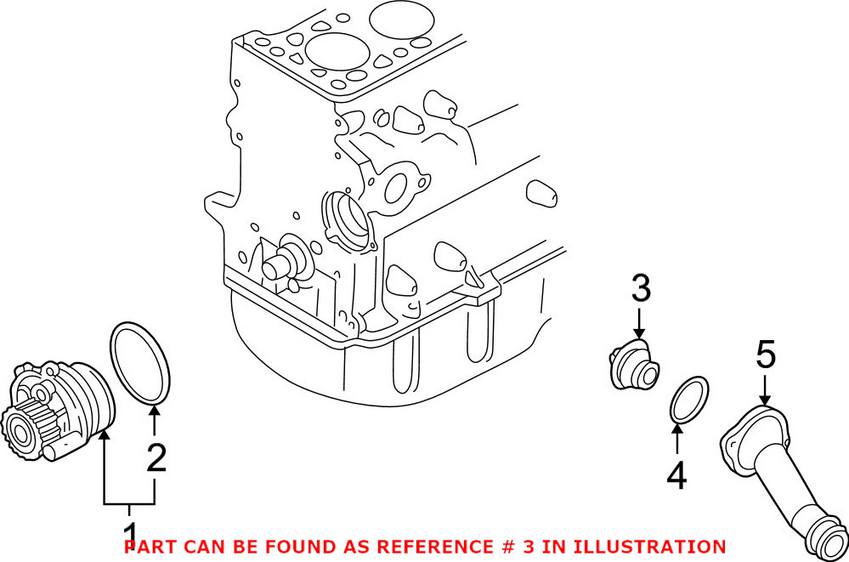 Audi VW Engine Coolant Thermostat (87C) 050121113C