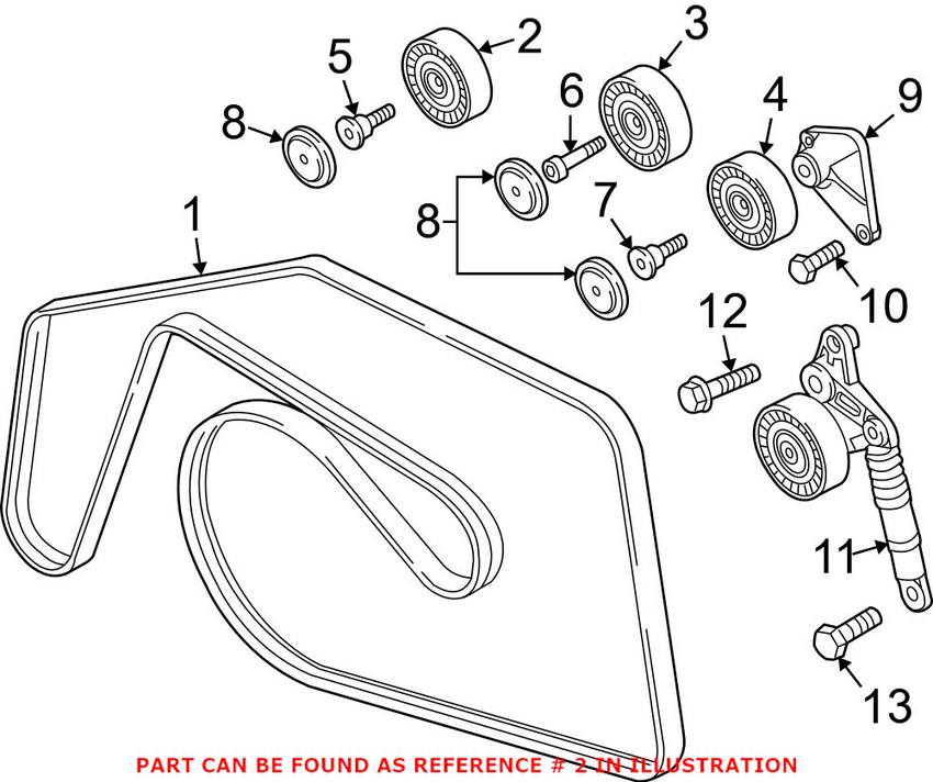 Accessory Drive Belt Idler Pulley - Passenger Side