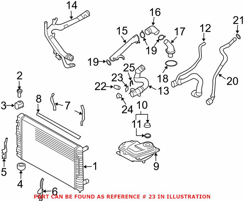 Audi VW Engine Coolant Temperature Sensor 059919501A