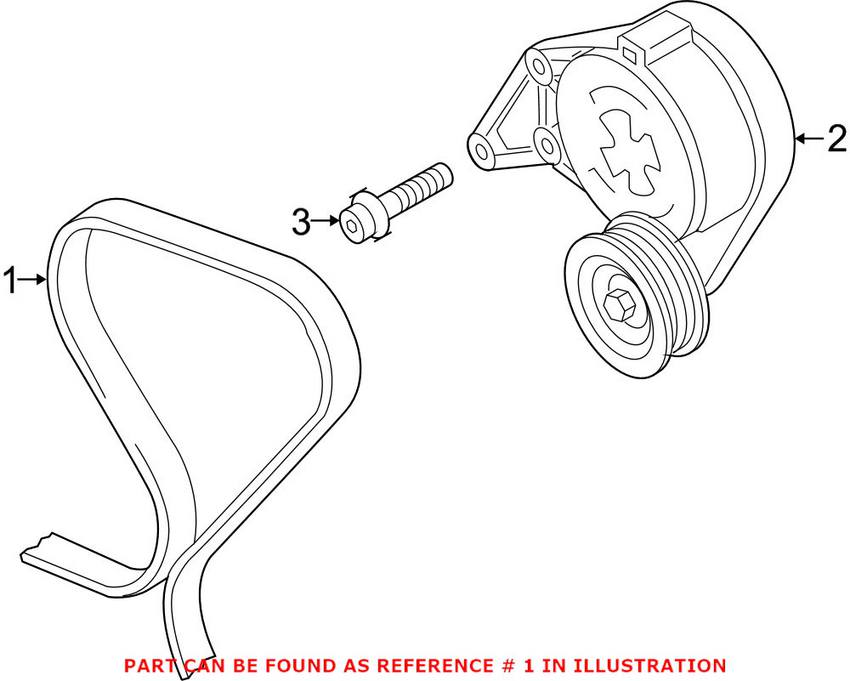 Audi VW Accessory Drive Belt (6K 1320) (Alternator) 066145933J