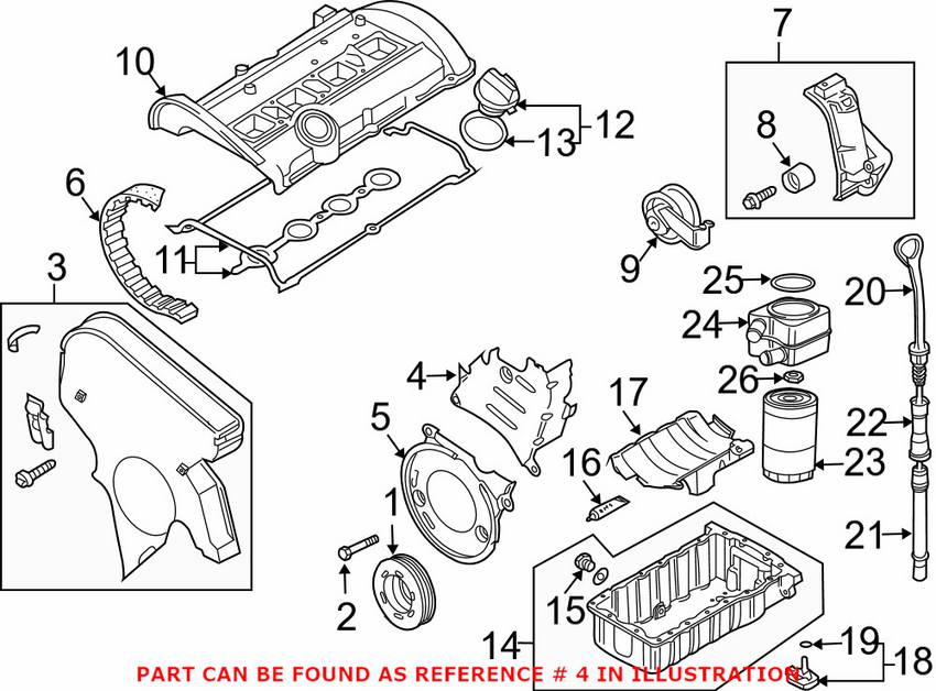 Timing Belt Cover - Center