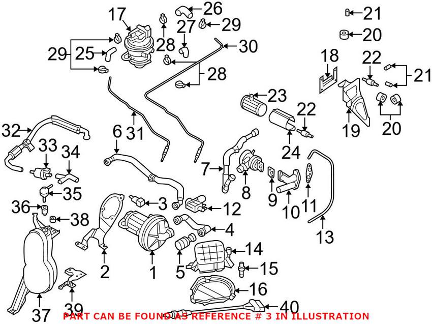 Audi VW Secondary Air Pump Mount 06A133567A