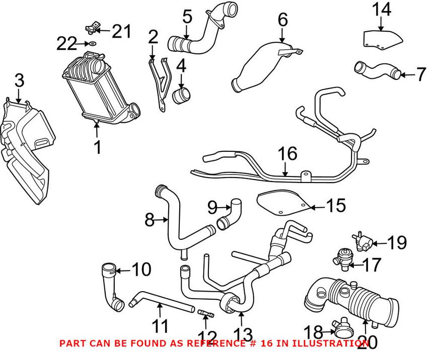 Audi VW Vacuum Pipe Assembly 06A145691CB