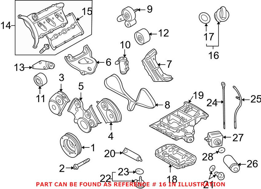 Audi VW Engine Oil Filler Cap 06C103485N