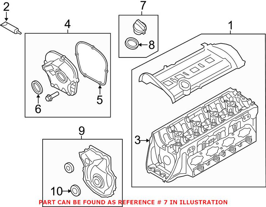 Audi VW Engine Oil Cap 06C103485P