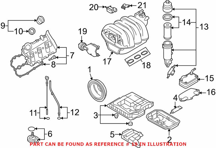 Audi Intake Manifold Adjusting Unit 06E133619