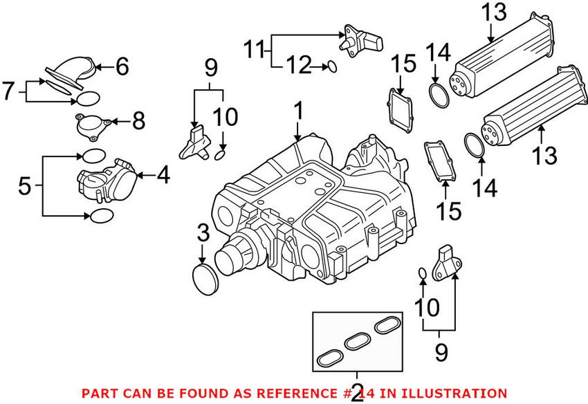 Audi VW Supercharger Intercooler O-Ring 06E145723E