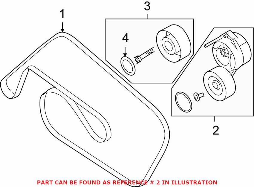 Audi Serpentine Belt Tensioner 06E903133Q